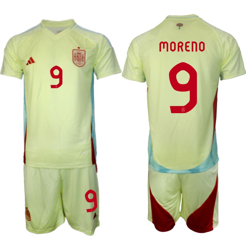Men 2024-2025 Season Spain away green #9 Soccer Jerseys->->Soccer Country Jersey